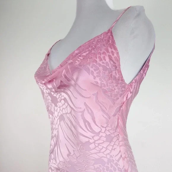 Elegant light pink lavender purple ombre silk maxi gown - Picture 7 of 16